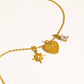 Gentilly 18K Gold Non-Tarnish Mom Heart Charm Necklace