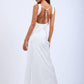 Satin Ruched Bust Sleeveless Open Back