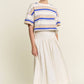Stripe Oversized Short Sleeve Top
