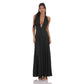 Shell Embellished Plunge Neck Maxi Dress