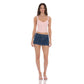 Denim Mini Skort in Blue