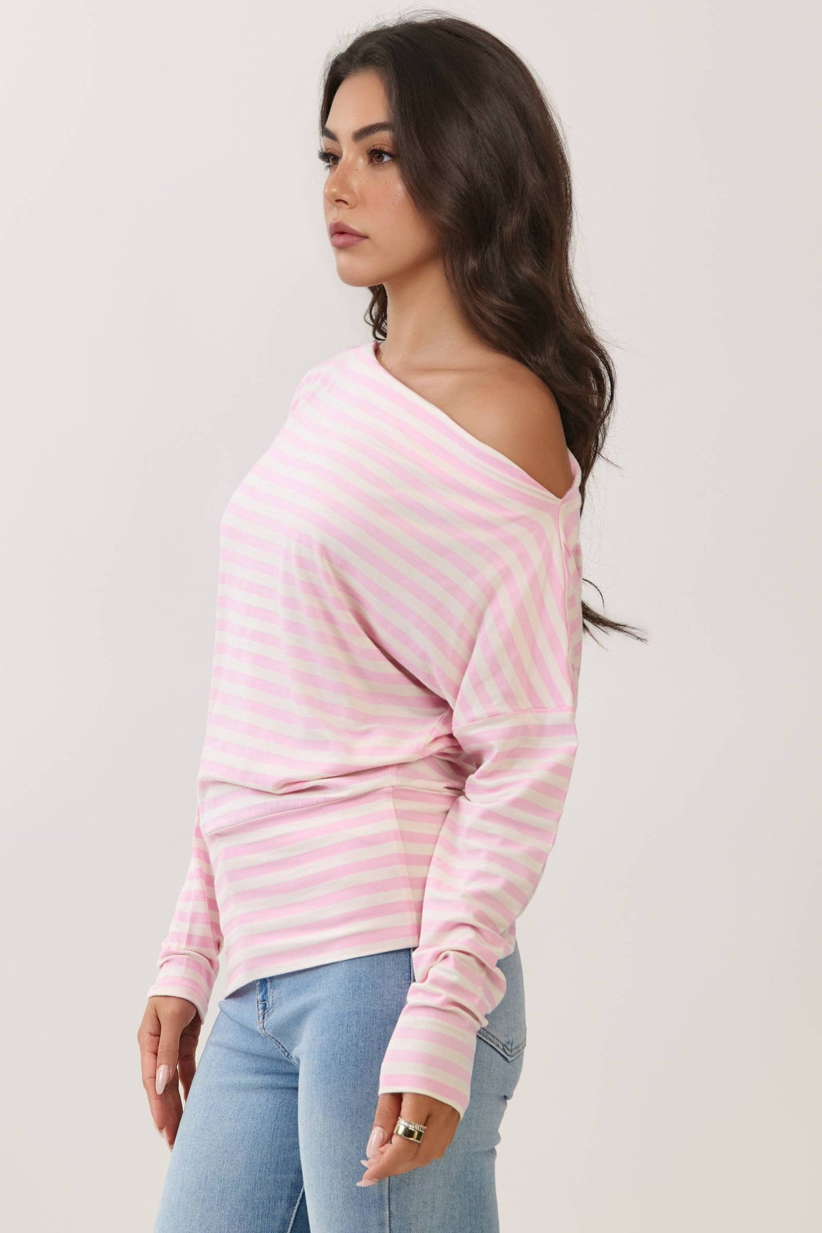 Off The Shoulder Stripe Top