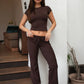 Mila Fold Over Wide Leg Pants