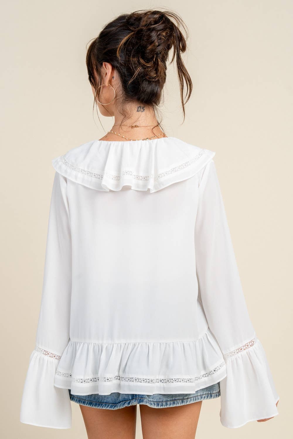BOHO TRUMPET SLEEVE BLOUSE
