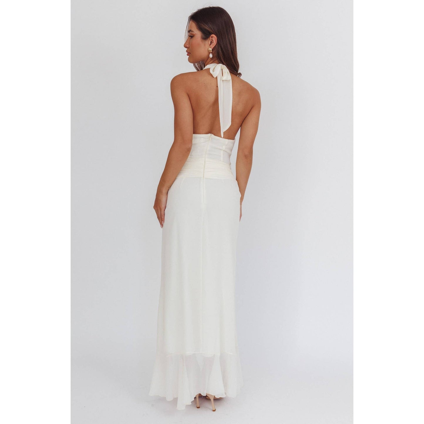 DRAPE COWL NECK MAXI DRESS
