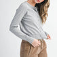 Ribbed Button-Up Knit Cardigan