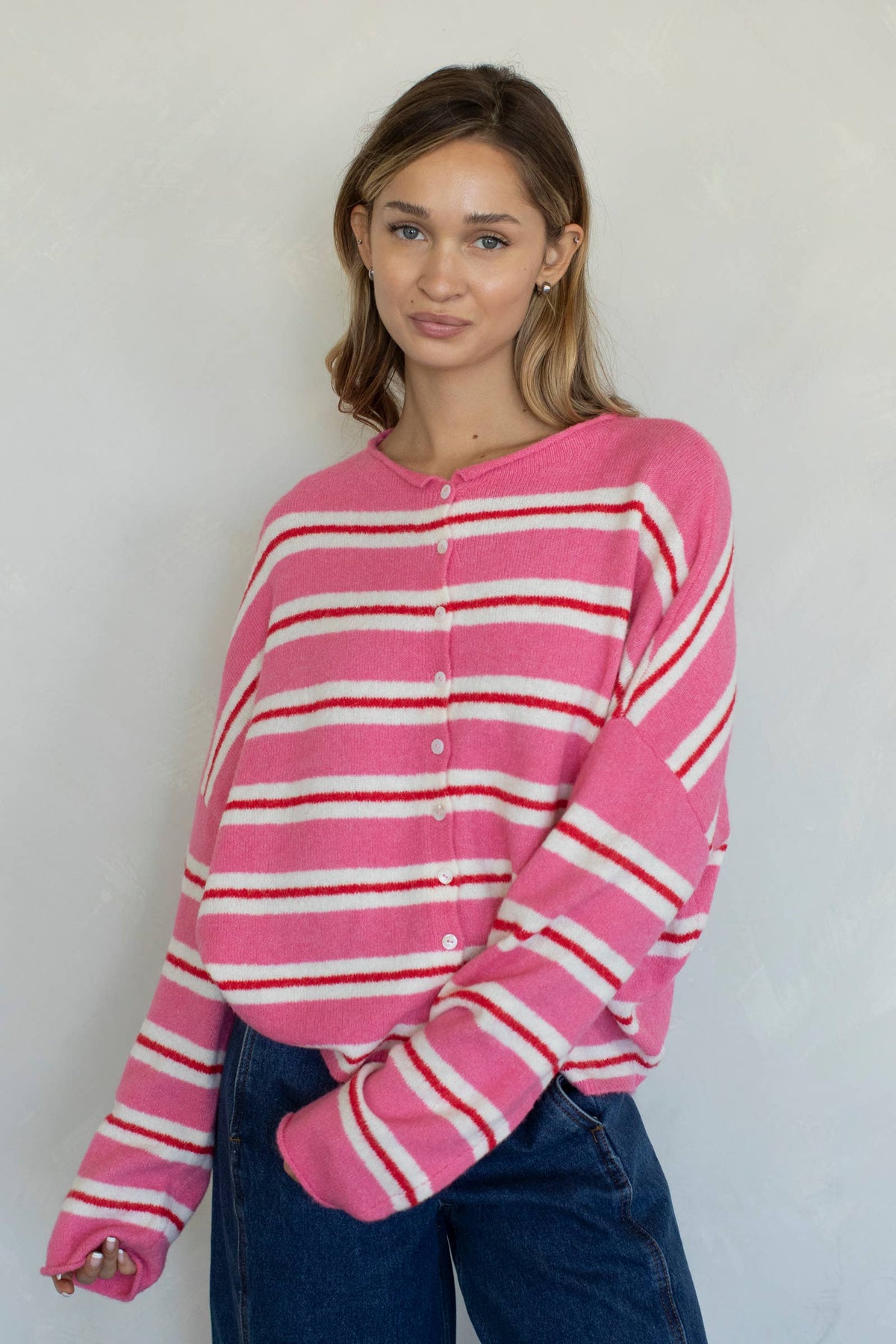 Piper Cardigan - Varsity Stripe