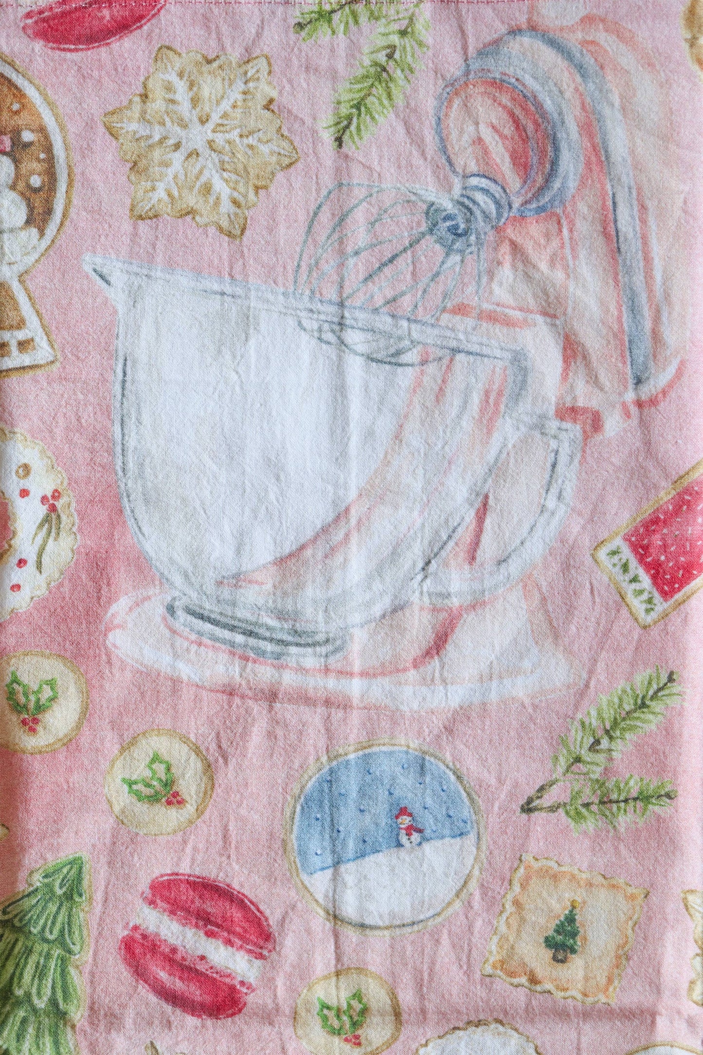 Christmas cookies for Santa cotton tea towel