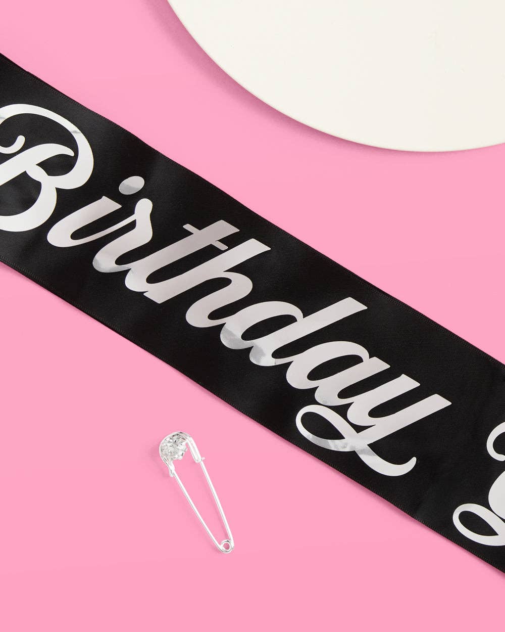 Birthday Girl Chrome Black Sash