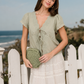SCALLOPED EMBROIDERED FRONT TIE LACE TOP