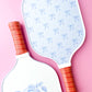 Blue Bow Floral Pickleball Paddle 