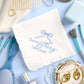Something Blue Hanky - embroidered handkerchief, Bride Wedding Gift