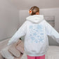 Pearl Grey Tropical Embroider Hoodie