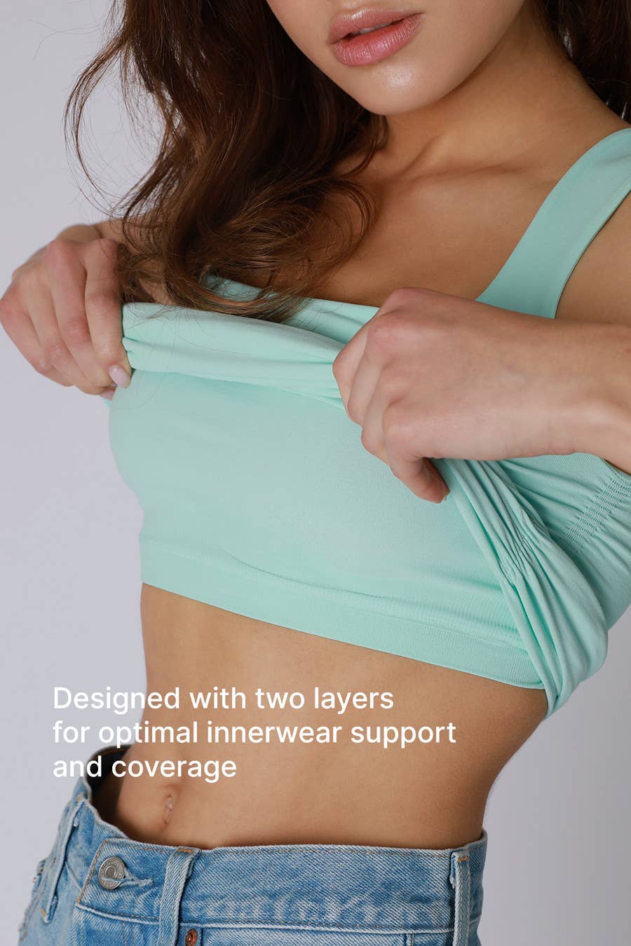 Clean Line Square Shirred Top