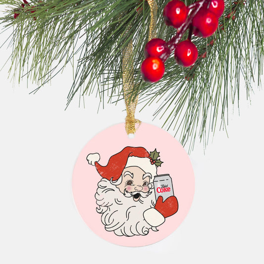 Santa Diet Coke Ornament