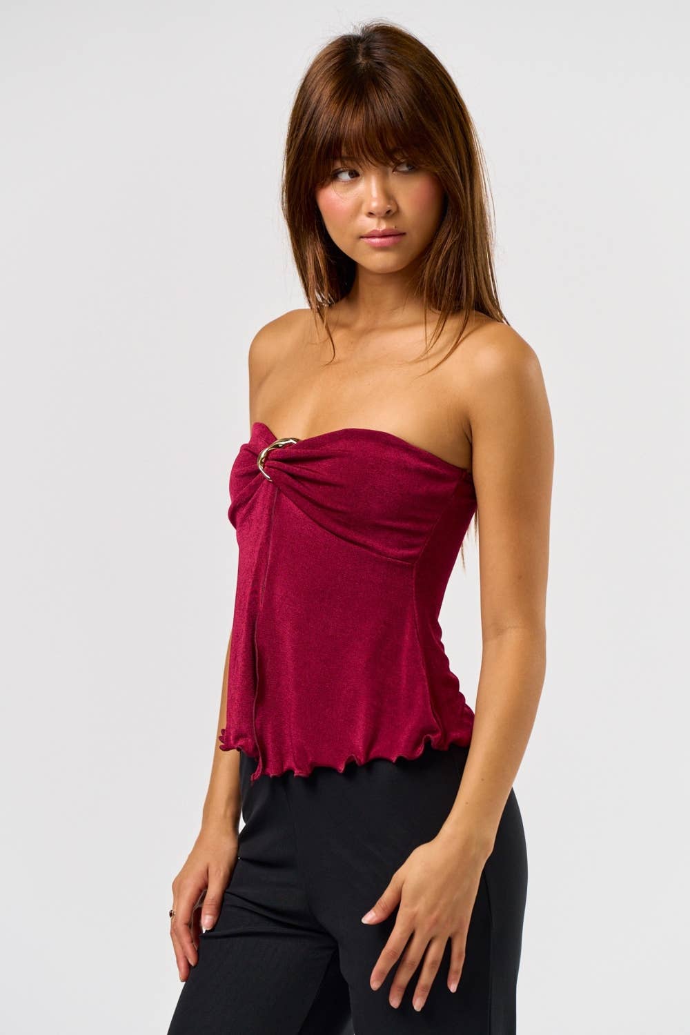 Tube Flyaway Top with Trim