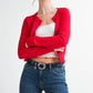 Ribbed Button-Up Knit Cardigan