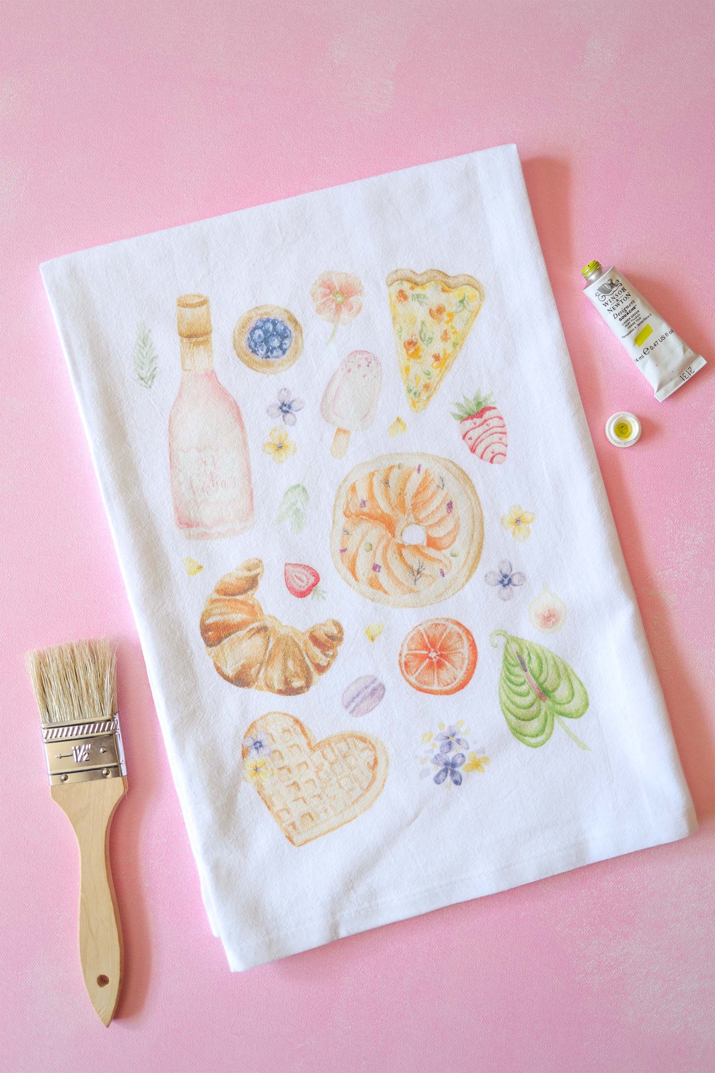 Brunch lover cotton flour sack tea towel