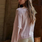 Knit Sweater Rolled Round Neck Pullover Top