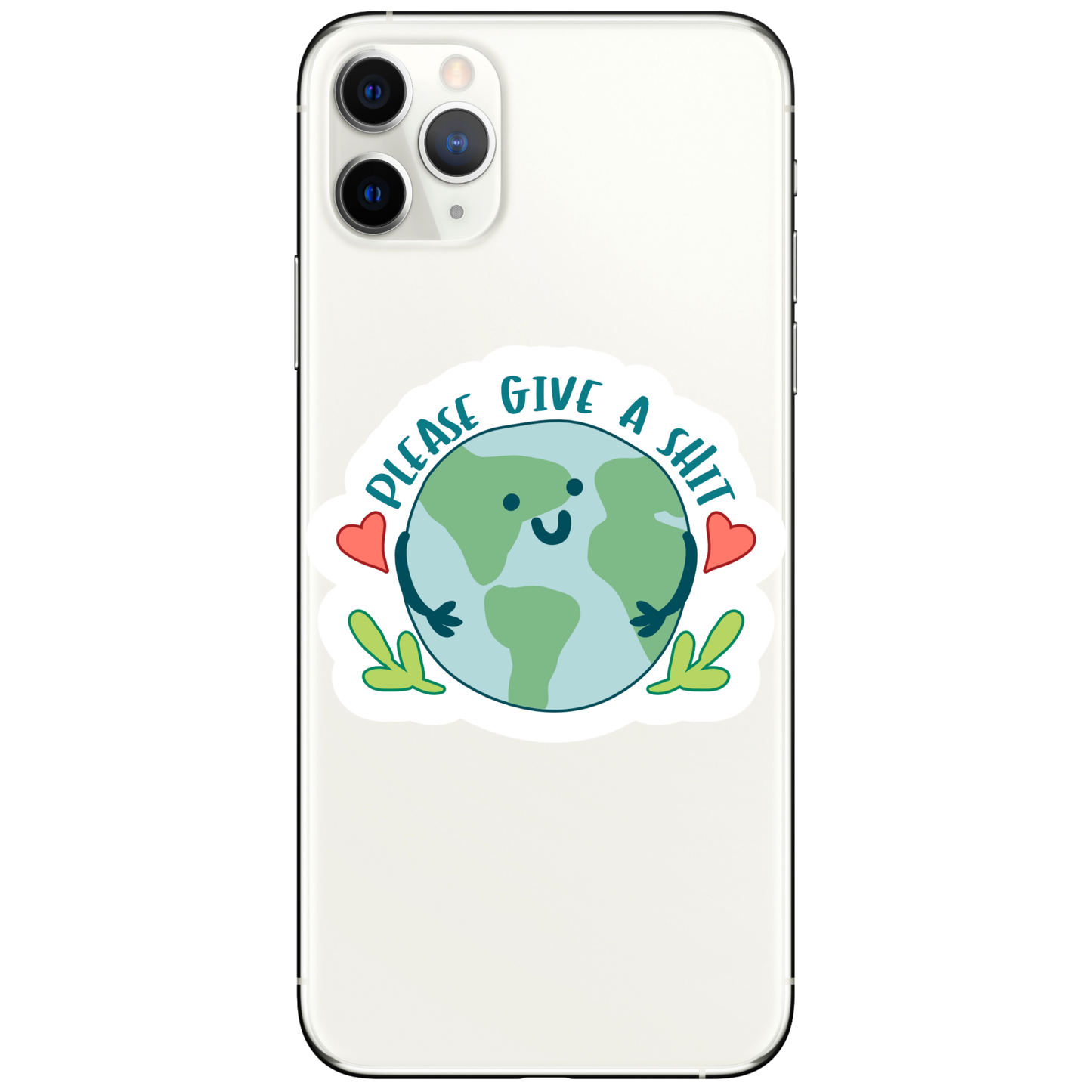 Please Give a Shit Earth Vinyl Sticker