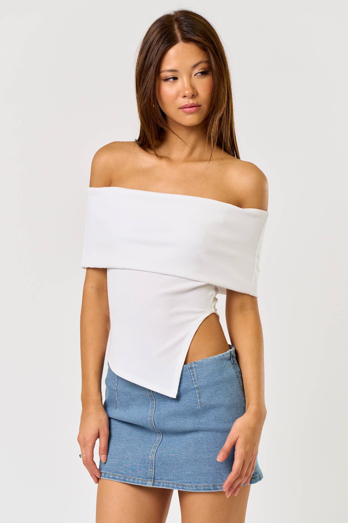 Aly Asymmetrical Off Shoulder Top