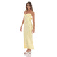 Satin Back Tie Maxi Dress in Yellow