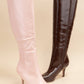 Croc Pattern Patent Finished Pointed Heel Boot