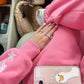 Hibiscus Pink Tropical Embroider Hoodie