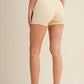 Ditsy Print Contrast Binding Biker Shorts