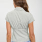GINGHAM COLLARED SHORT SLEEVE TOP