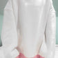 White & Pink Crew Neck