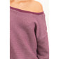 Striped Off The Shoulder Sweatshirt