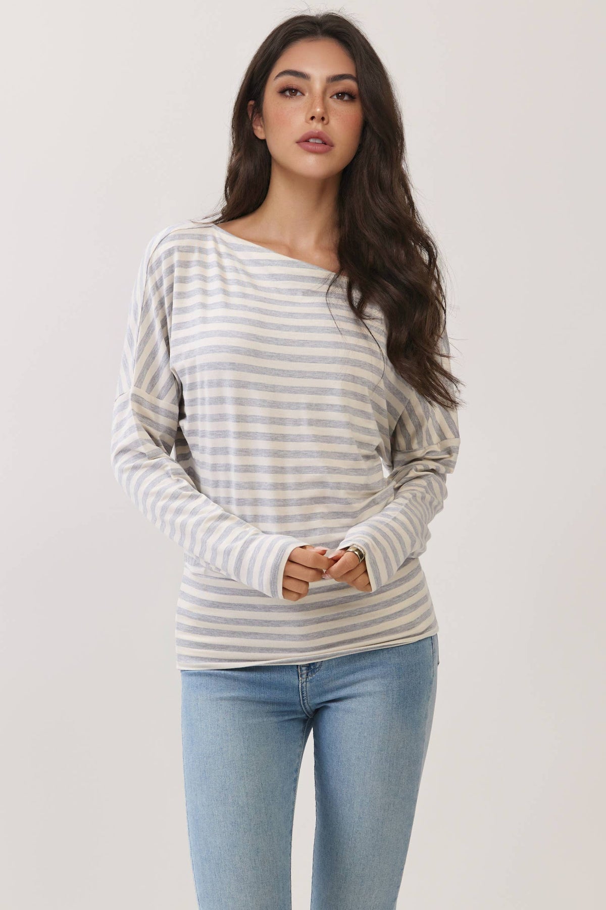 Off The Shoulder Stripe Top