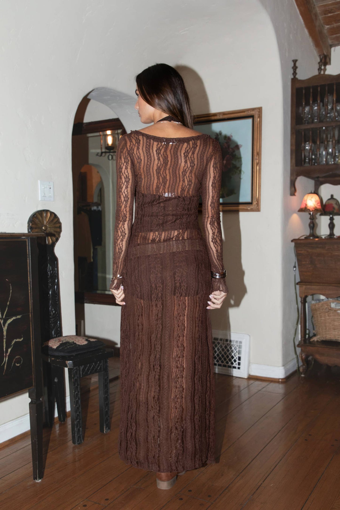Ivy Lace Long Sleeve Duster Top
