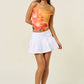 Orange Twist One Shoulder Mesh Top