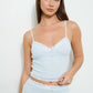Lace Trim Mesh Cami