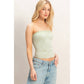 Strapless Jacquard Top