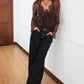 Crochet Embroidered Long Bell Sleeve Top