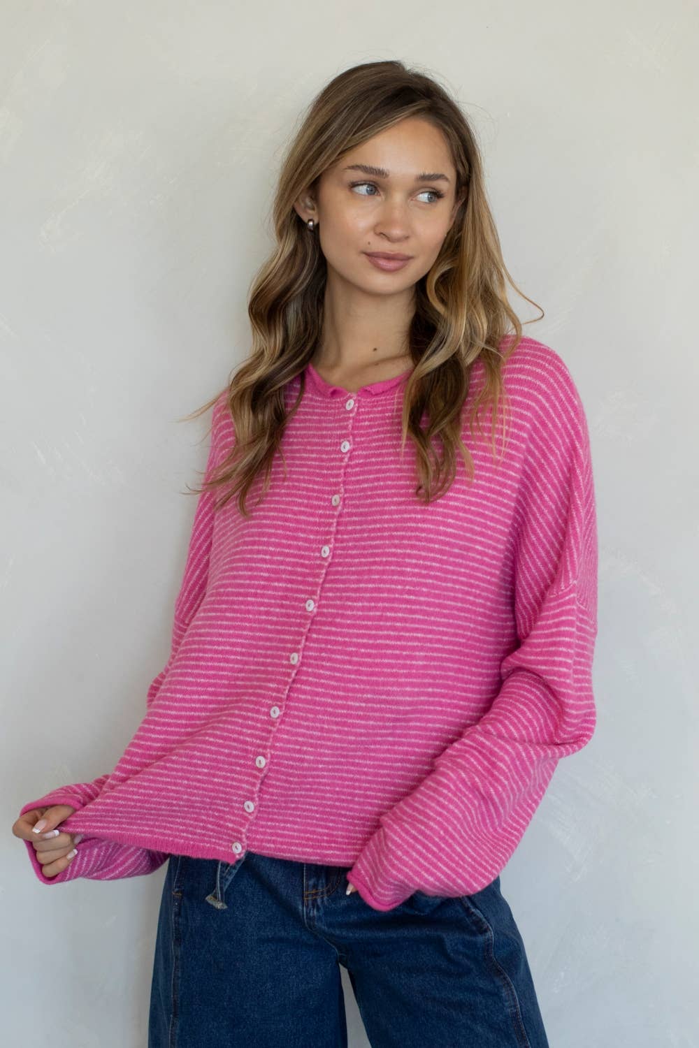 Piper Cardigan - Pin Striped