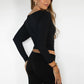 MARCELLE Asymmetric Slouchy Long Sleeve Top