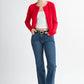 Ribbed Button-Up Knit Cardigan
