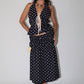 Polka Dot Halter Top with Tie Back