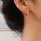Adhara 18K Gold Non-Tarnish CZ Huggie Earrings