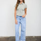 GINGHAM COLLARED SHORT SLEEVE TOP
