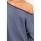 Striped Off The Shoulder Sweatshirt