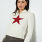 STAR ZIP UP CARDIGAN