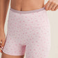 Ditsy Print Contrast Binding Biker Shorts