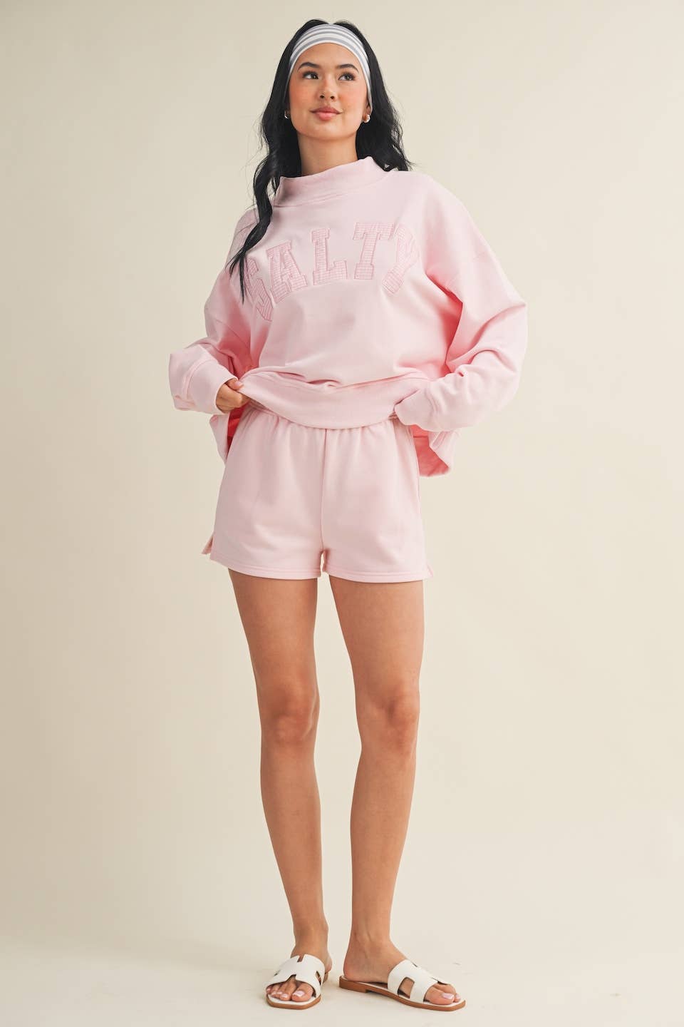 Salty Oversized Mock Neck Sweatshirt