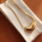 Louis 18K Gold Non-Tarnish Puffy Heart Necklace