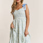 Empire Neck Line Floral Tiered Maxi Dress
